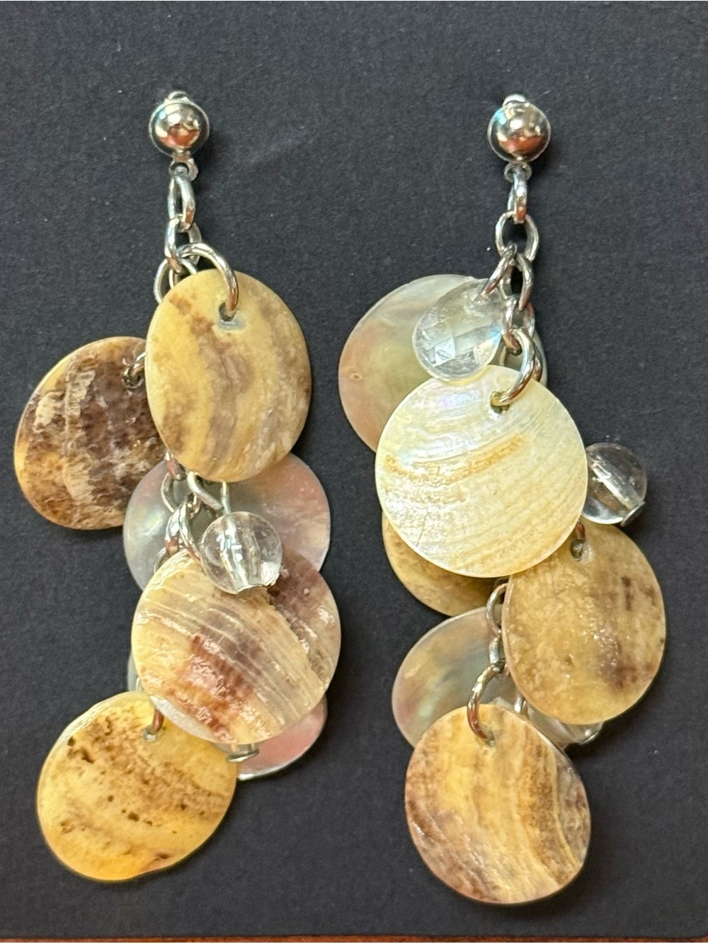 Natural Shell Cluster Chandelier Earrings